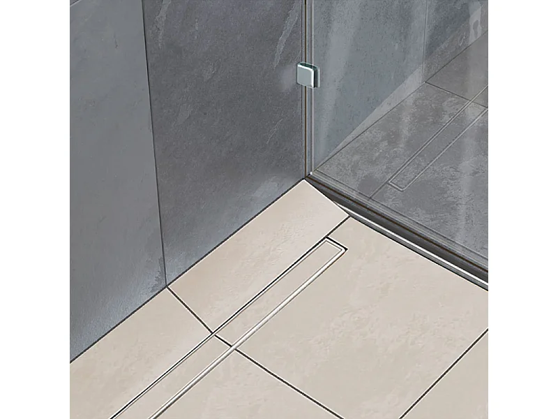 WEDI Barrette de finition à carreler pour évacuation linéaire 30 cm inox brossé Fundo