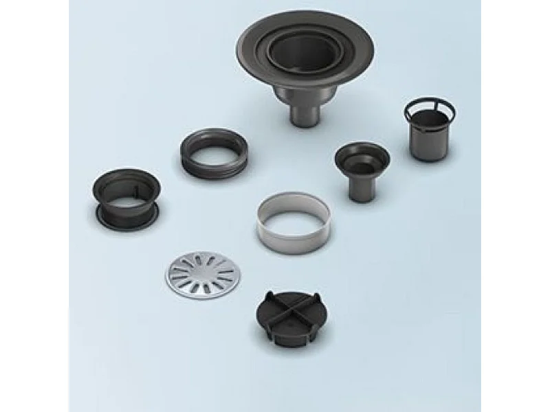 Wedi - Bonde verticale grille ronde pour receveur Wedi Fundo