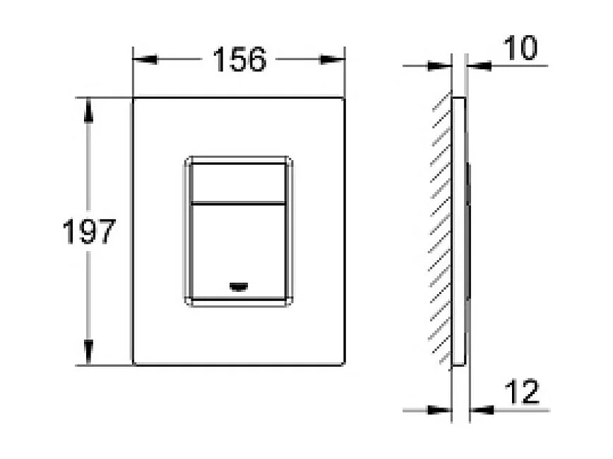 GROHE Even Placa de mando para inodoro negra