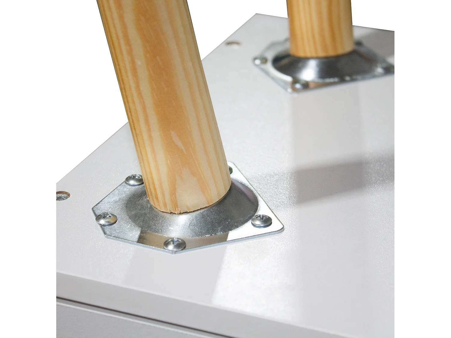 Mesita fiano 2 cajones blanca