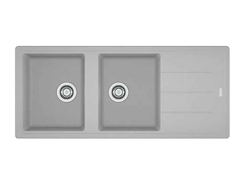 Franke - Evier à encastrer 2 cuves 1 égouttoir Basis - platinium
