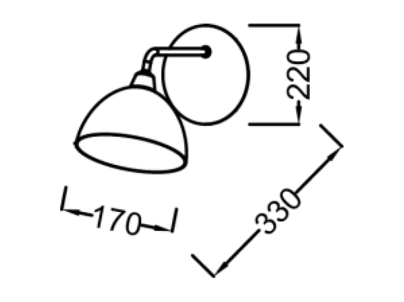 Applique lumineuse murale JACOB DELAFON Odéon rive gauche noir