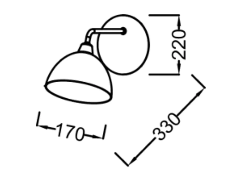 Applique lumineuse murale JACOB DELAFON Odéon rive gauche noir