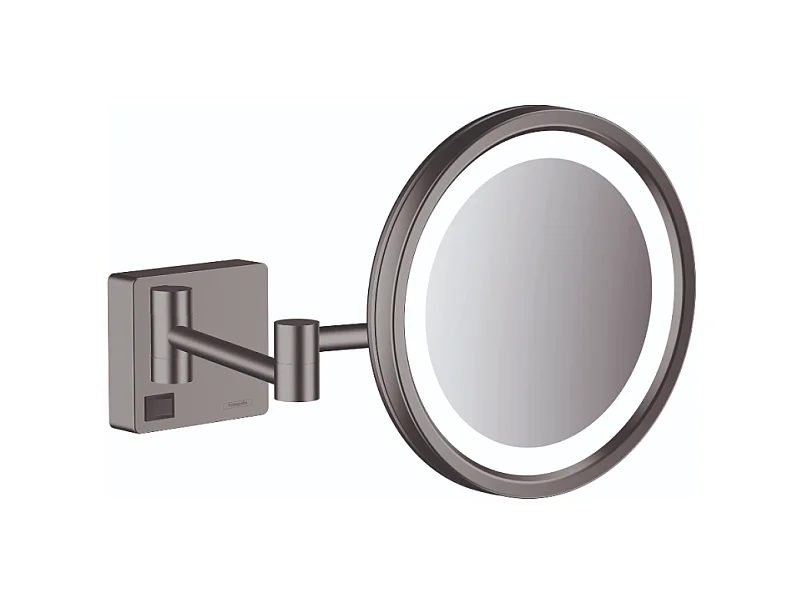 Miroir de rasage avec éclairage LED HANSGROHE AddStoris chromé brossé