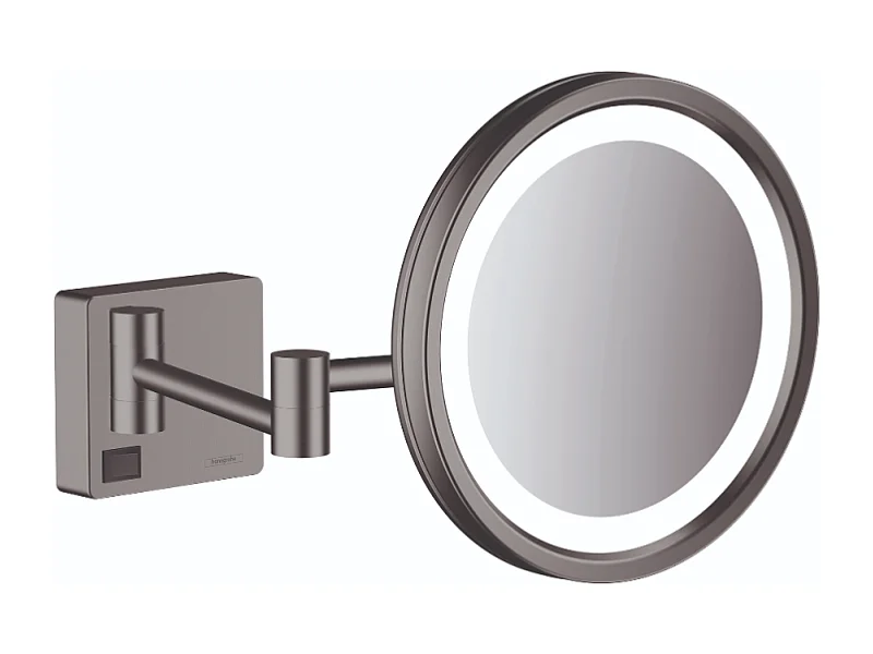Miroir de rasage avec éclairage LED HANSGROHE AddStoris chromé brossé