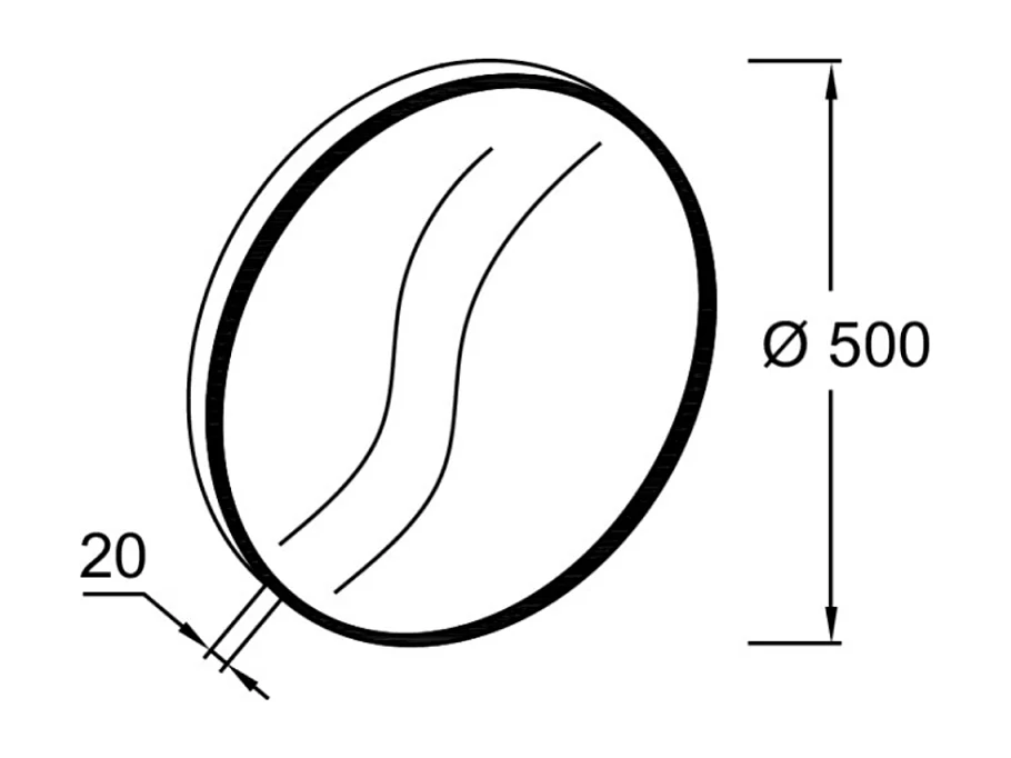 Miroir rond JACOB DELAFON Silhouette 50 cm laqué doré