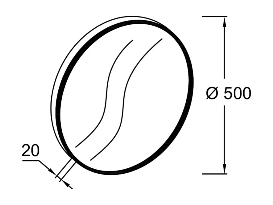 Miroir rond JACOB DELAFON Silhouette 50 cm laqué doré