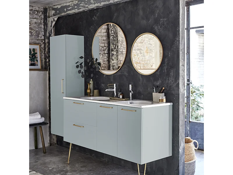 Miroir rond JACOB DELAFON Silhouette 70 cm laqué doré