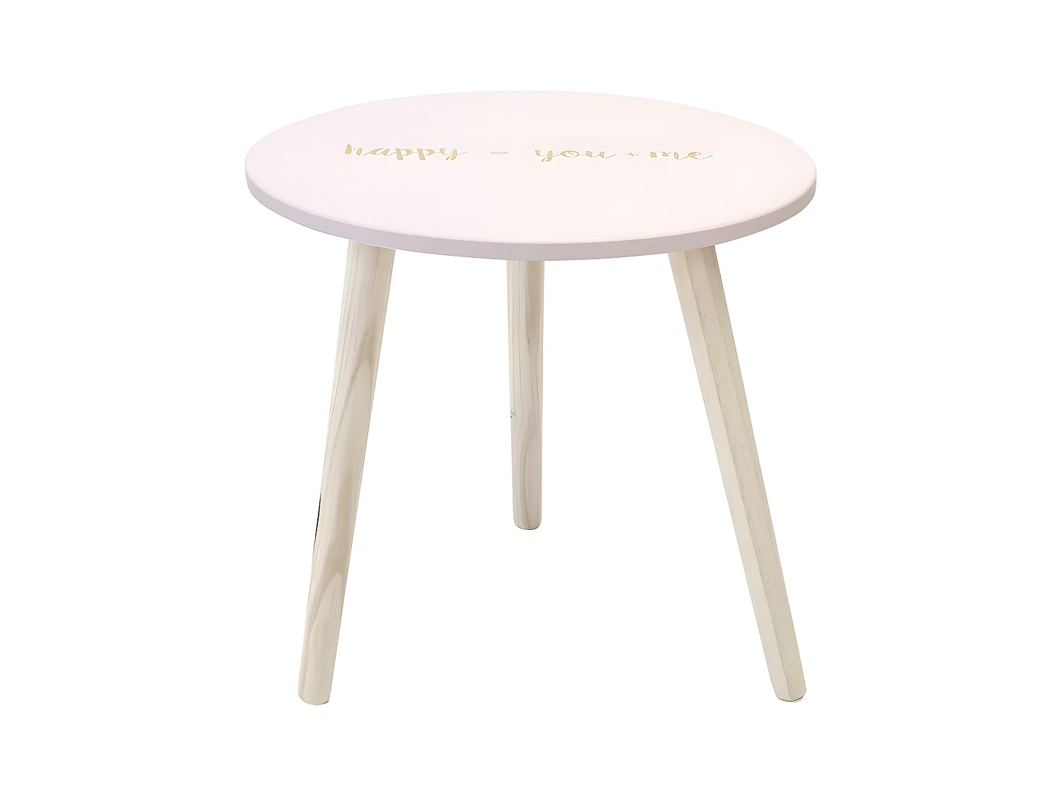 Table d'appoint MDF rose 44x45x45cm