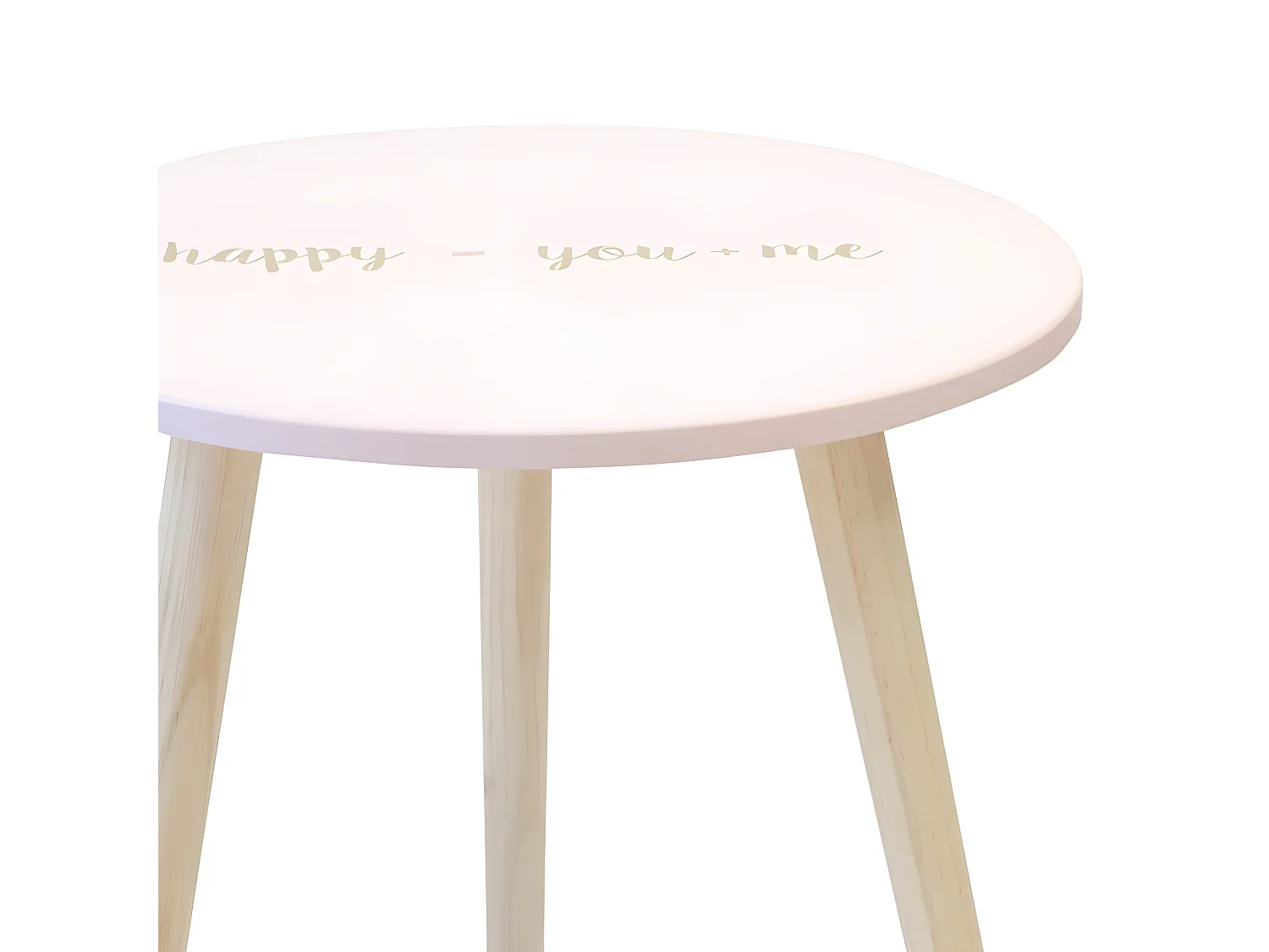 Table d'appoint MDF rose 44x45x45cm