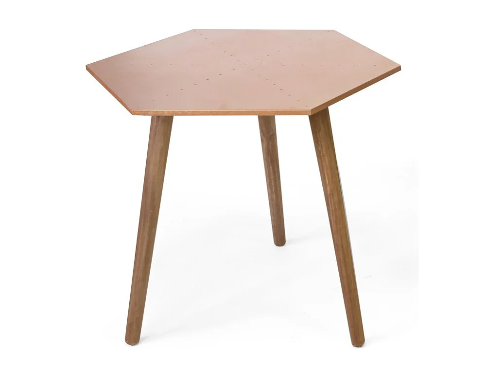 Set van 2 koperkleurige bijzettafels 45x50x50cm