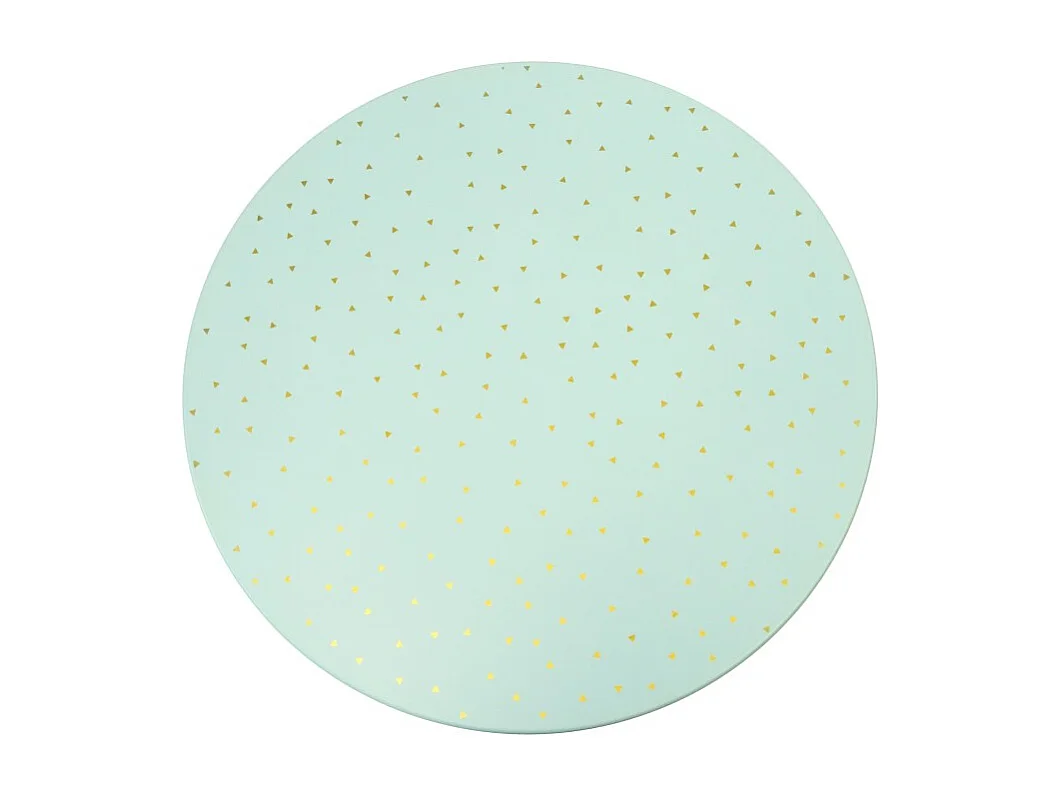 Mesa de centro verde Chic com desenho de triângulo