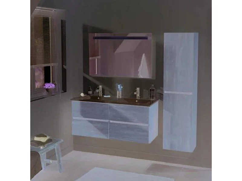 Colonne de salle de bain JACOB DELAFON Tolbiac 2 portes chêne