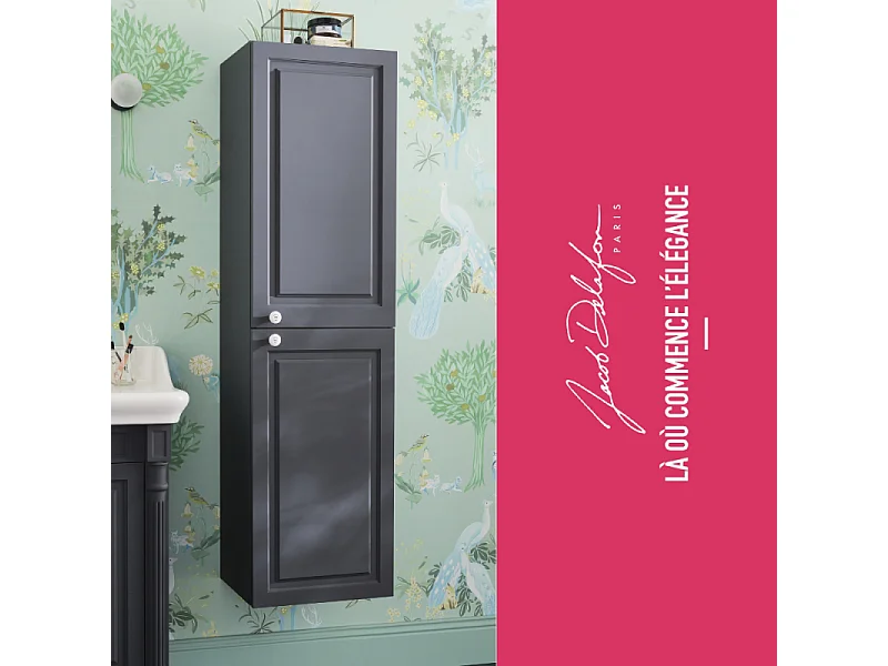 Colonne de salle de bain JACOB DELAFON Cléo1889 Gris intense installation à droite