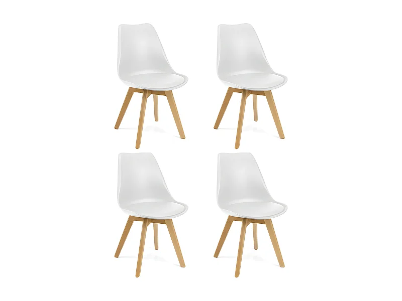Pack 4 sillas Margarita blancas