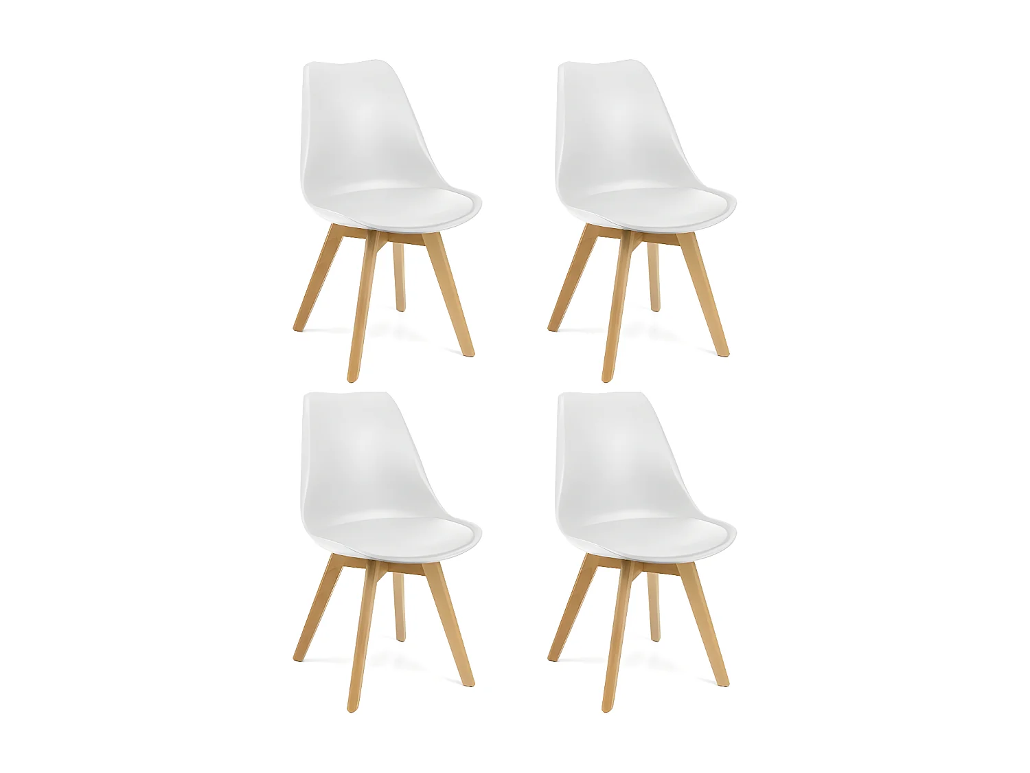 Pack 4 sillas Margarita blancas