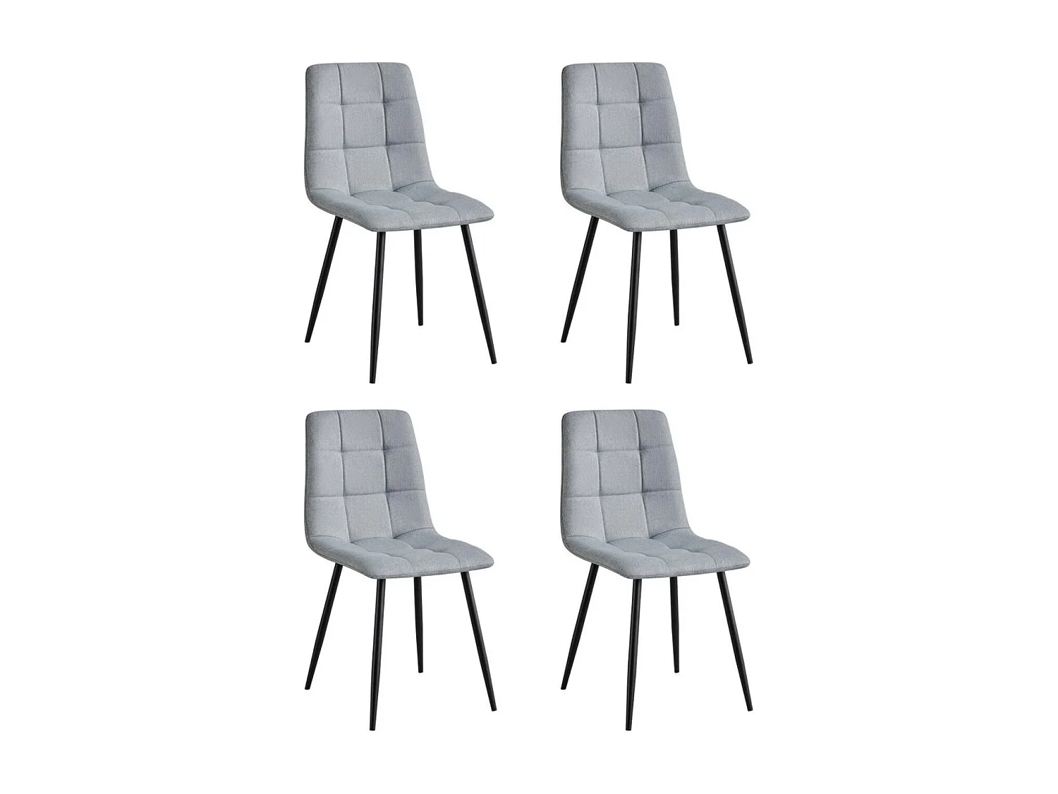 Pack de 4 sillas Lirio en gris