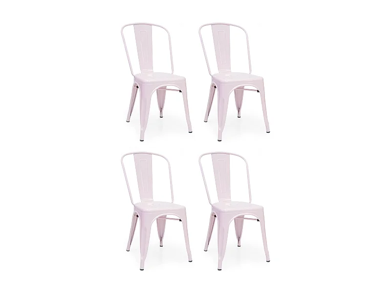 Pack de 4 sillas Linx rosa claro