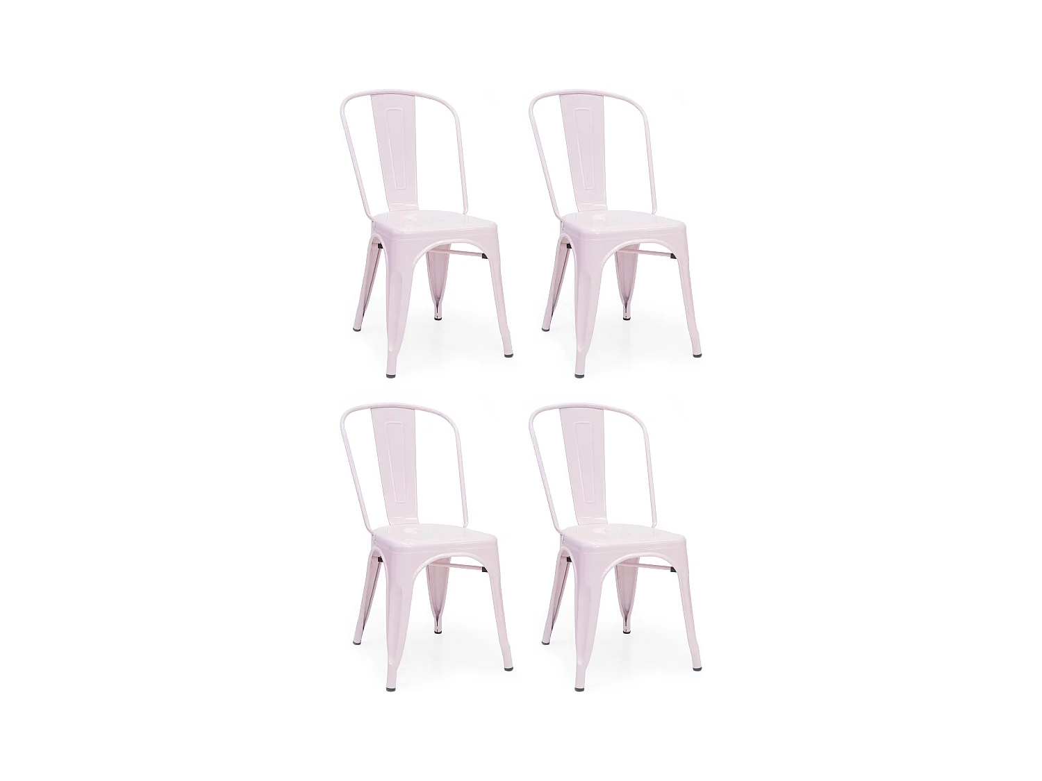 Pack de 4 sillas Linx rosa claro