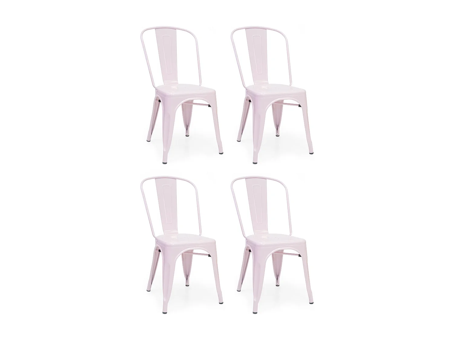 Pack de 4 sillas Linx rosa claro