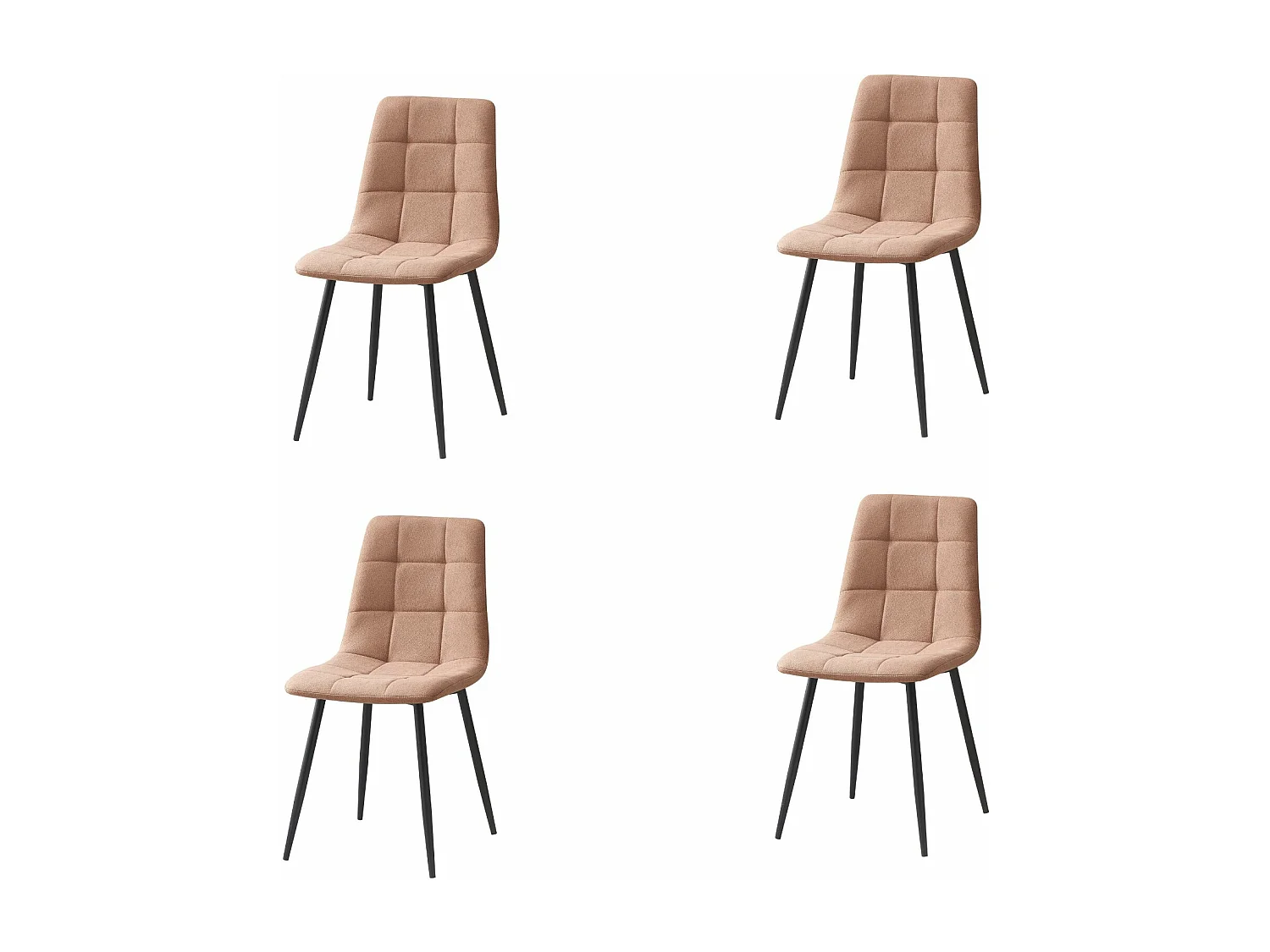 Pack de 4 sillas Lirio en marrón