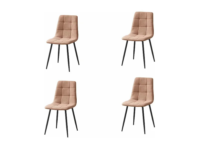 Pack de 4 sillas Lirio en marrón