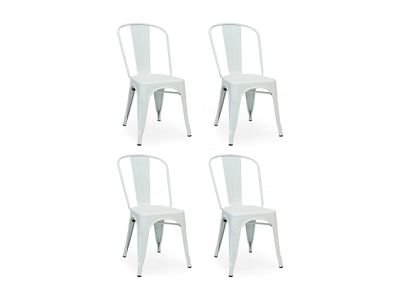 Pack de 4 sillas linx blanco mate