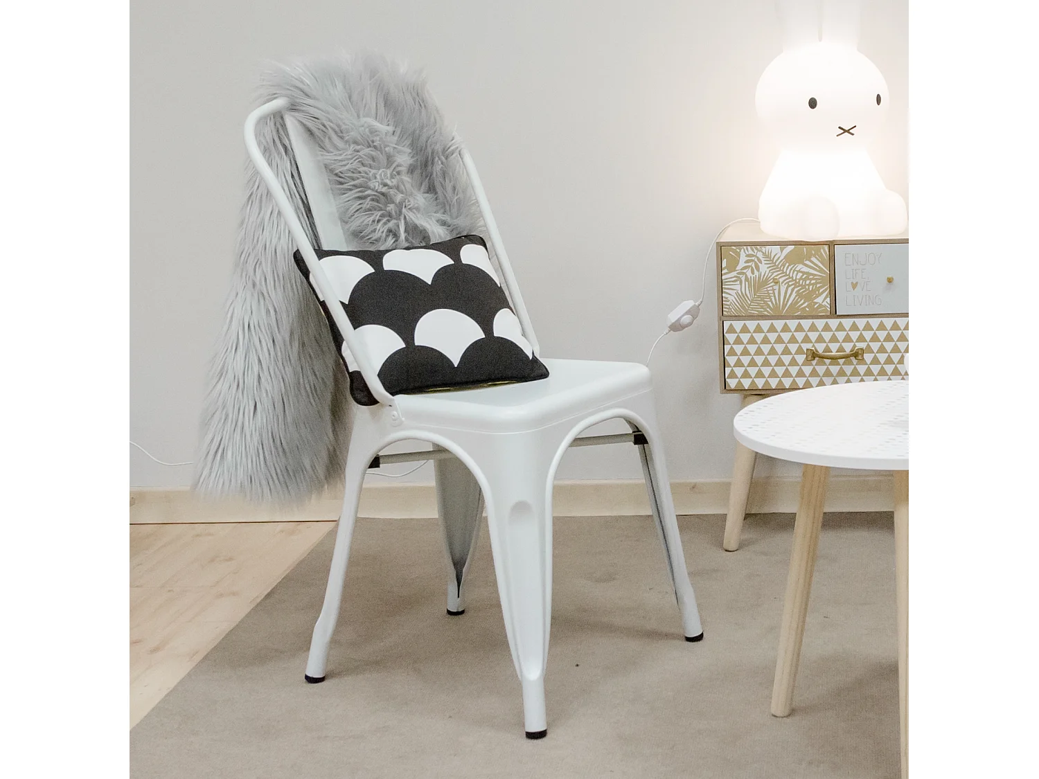 Pack de 4 sillas linx blanco mate