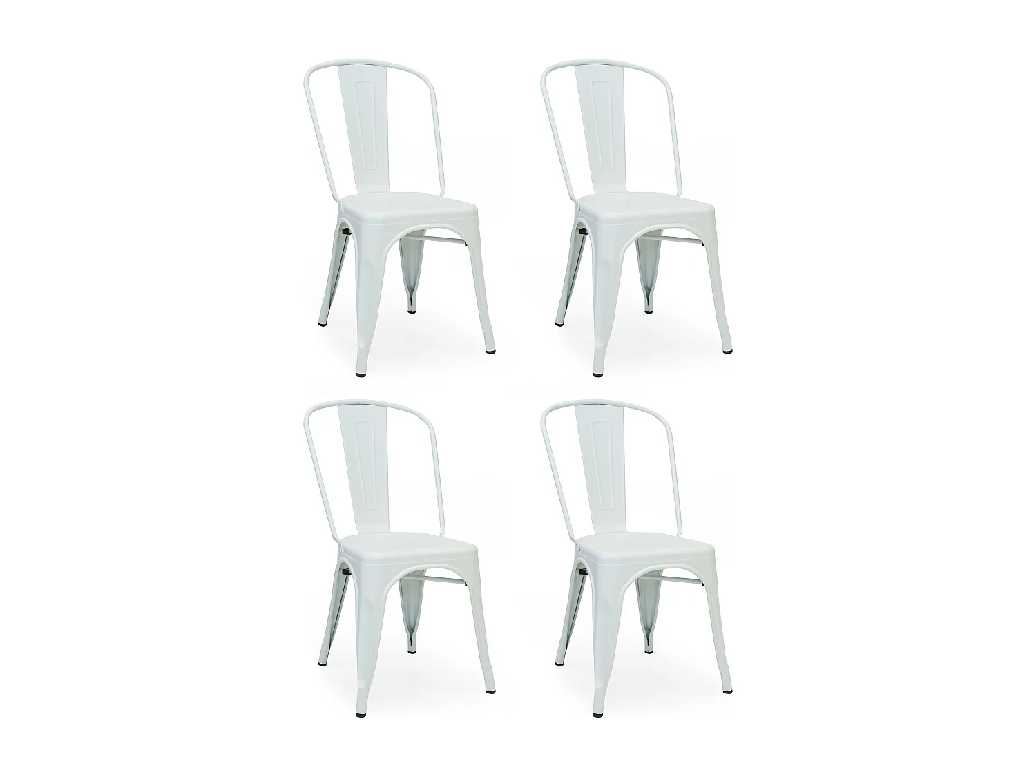 Pack de 4 sillas linx blanco mate
