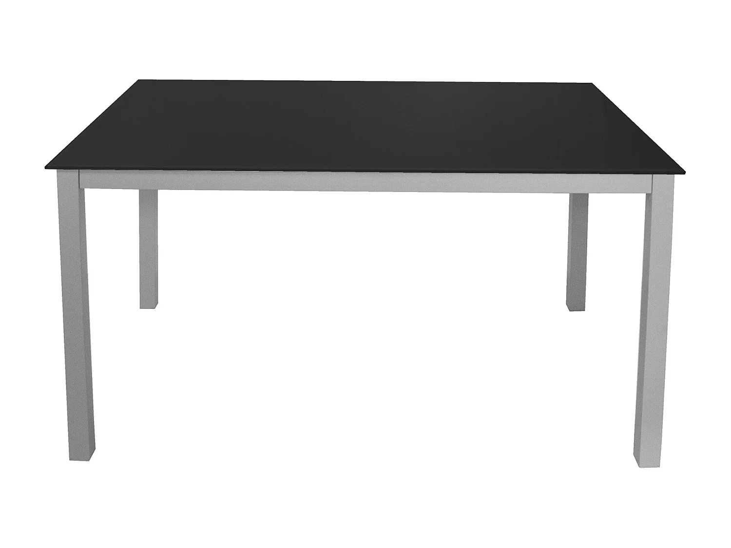Mesa de comedor Cadell fija 140 gris con tapa negra