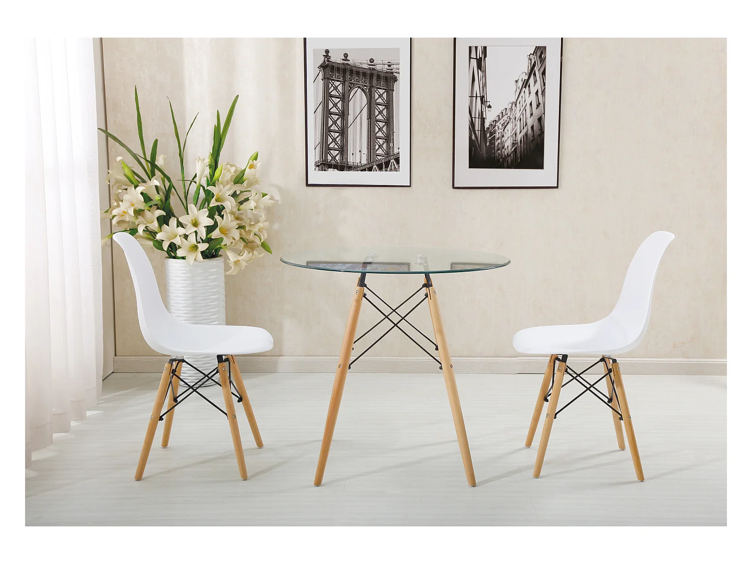 Mesa redonda Vintage 800x800x740mm