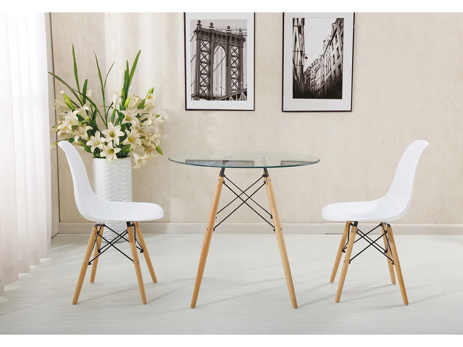 Mesa redonda Vintage 800x800x740mm