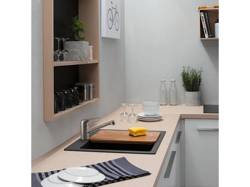 Robinet de cuisine HANSGROHE Focus M42 100 aspect acier inox
