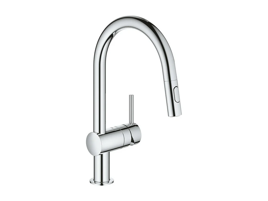GROHE Minta mezclador de cocina caño alto cromado extraíble