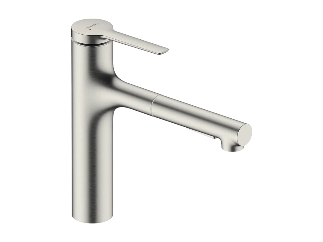 Grifo de cocina con ducha HANSGROHE Zesis M33 160 2 chorros aspecto acero inoxidable