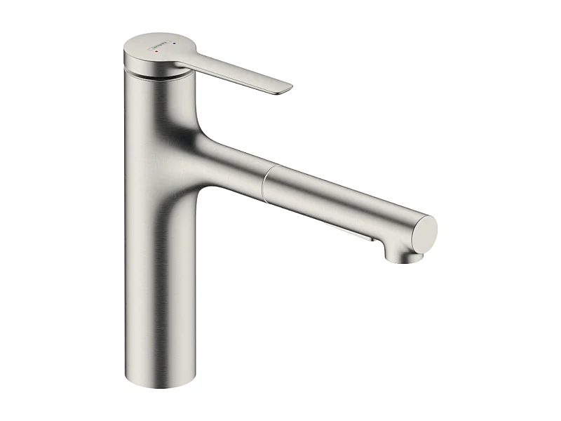 Robinet de cuisine avec douchette HANSGROHE Zesis M33 160 2 jets aspect acier inox