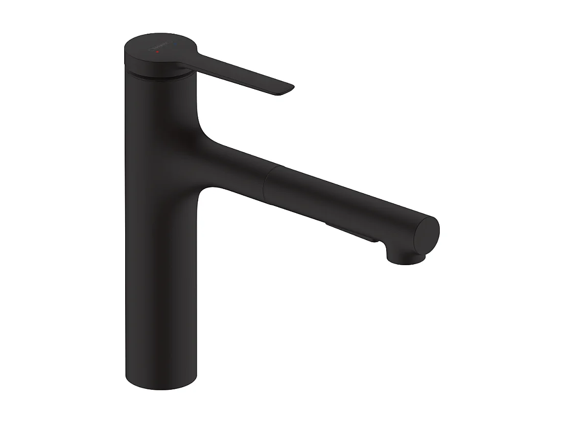 Robinet de cuisine avec douchette HANSGROHE Zesis M33 160 2 jets noir mat