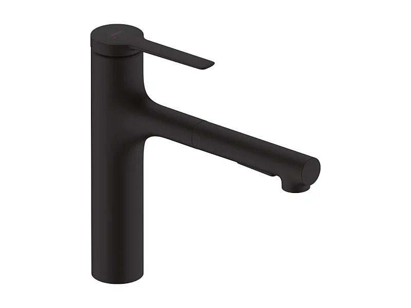 Robinet de cuisine avec douchette HANSGROHE Zesis M33 160 2 jets noir mat