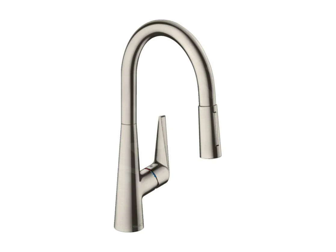 Robinet de cuisine avec douchette HANSGROHE Talis M51 200 sBox 2 jets aspect acier inox