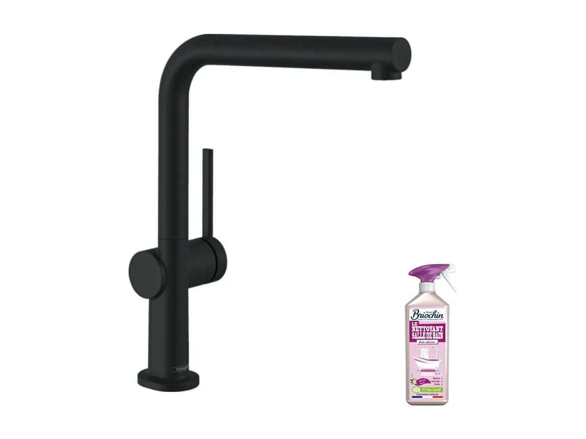 Robinet de cuisine HANSGROHE Talis M54 270 noir mat + nettoyant Briochin