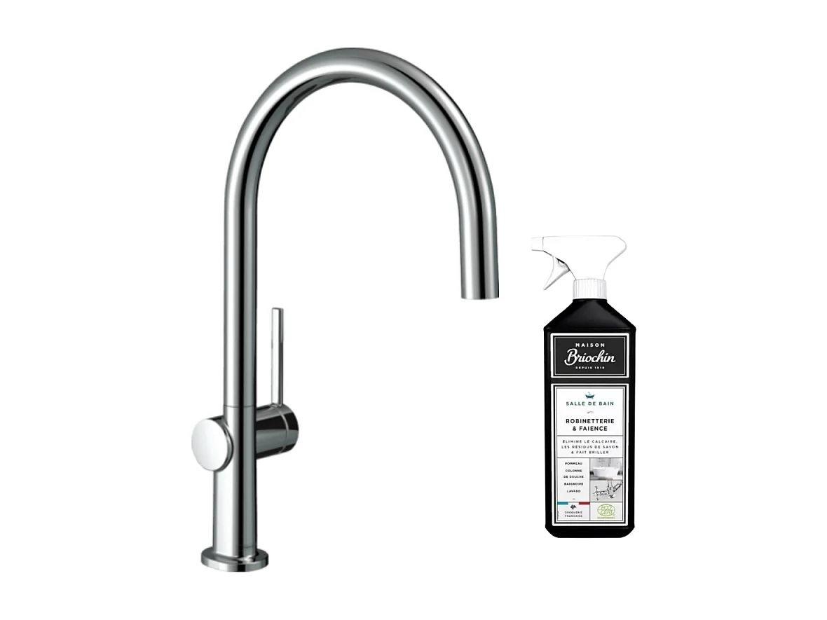 Robinet de cuisine HANSGROHE Talis M54 220 chromé + nettoyant Briochin