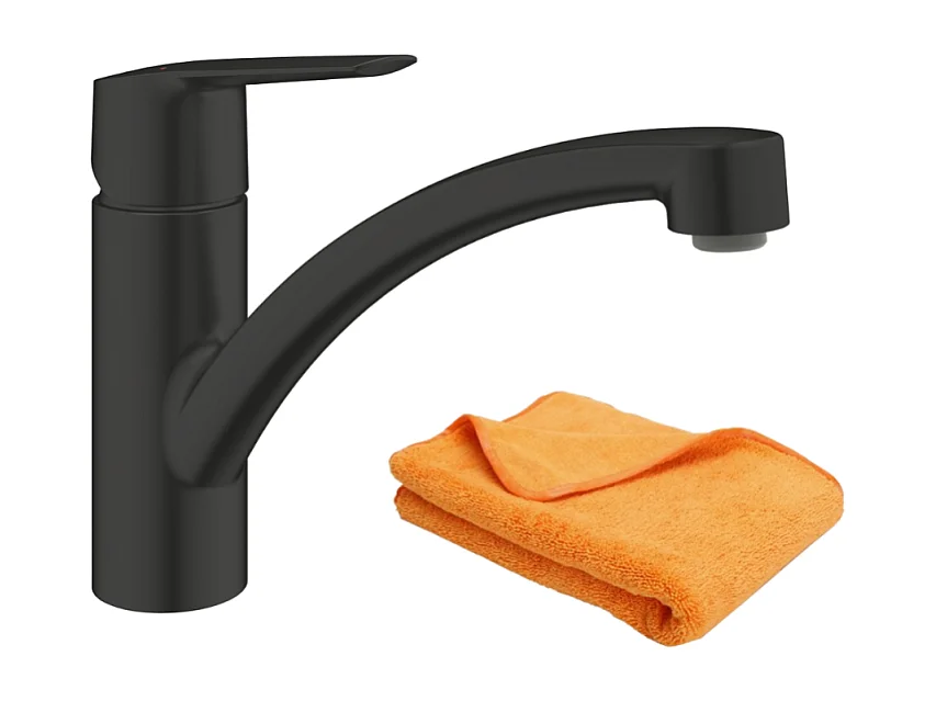 Robinet de cuisine GROHE Start noir mat + microfibre