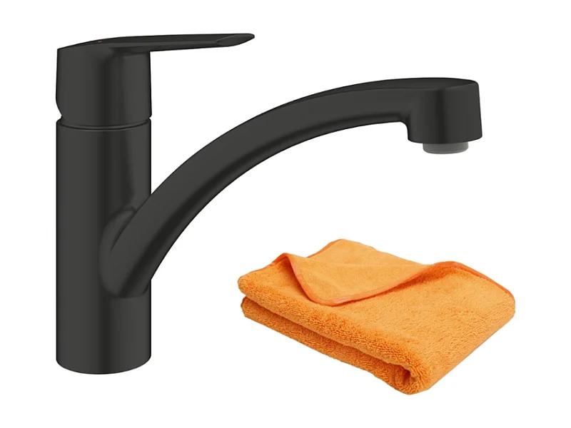 Robinet de cuisine GROHE Start noir mat + microfibre