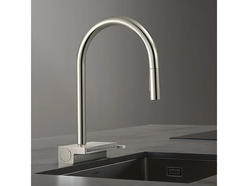 Grifo de cocina con ducha HANSGROHE Aquno Select M81 170 sBox 3 chorros aspecto acero inoxidable