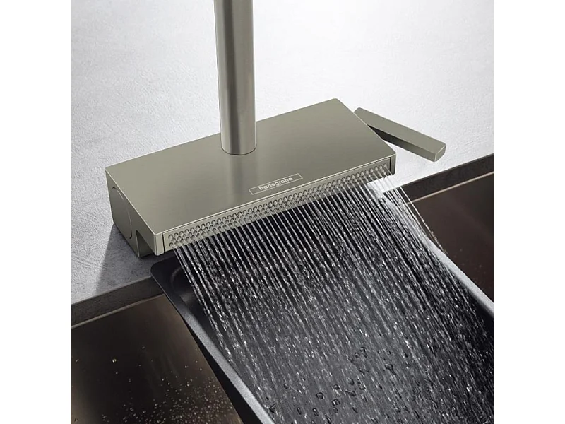 Grifo de cocina con ducha HANSGROHE Aquno Select M81 170 sBox 3 chorros aspecto acero inoxidable