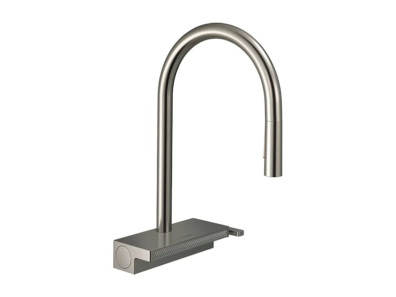 Robinet de cuisine avec douchette HANSGROHE Aquno Select M81 170 sBox 3 jets aspect acier inox