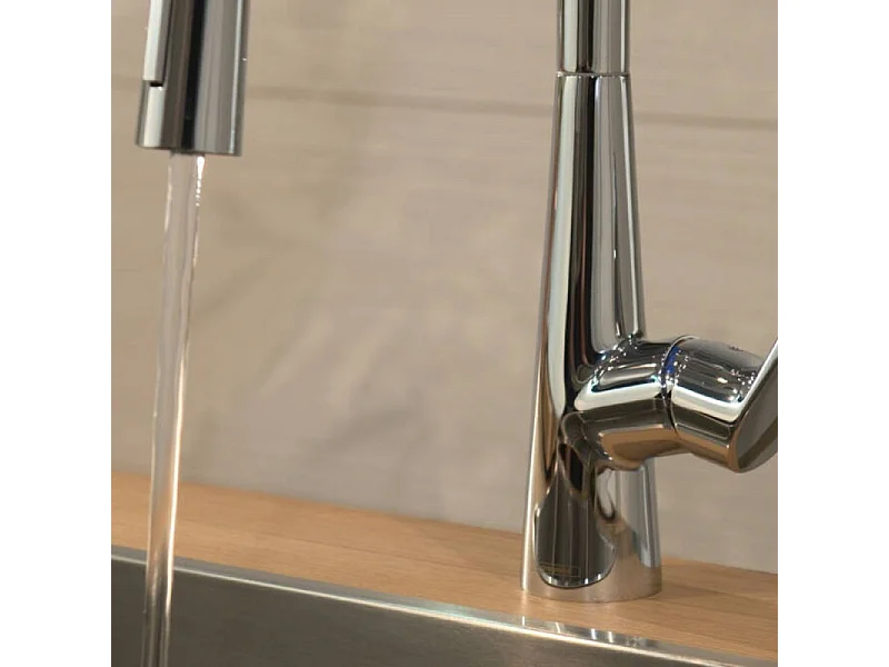 Robinet de cuisine avec douchette HANSGROHE Talis M51 200 2 jets aspect acier inox