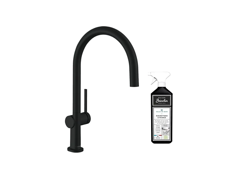 Robinet de cuisine HANSGROHE Talis M54 220 noir mat + nettoyant Briochin