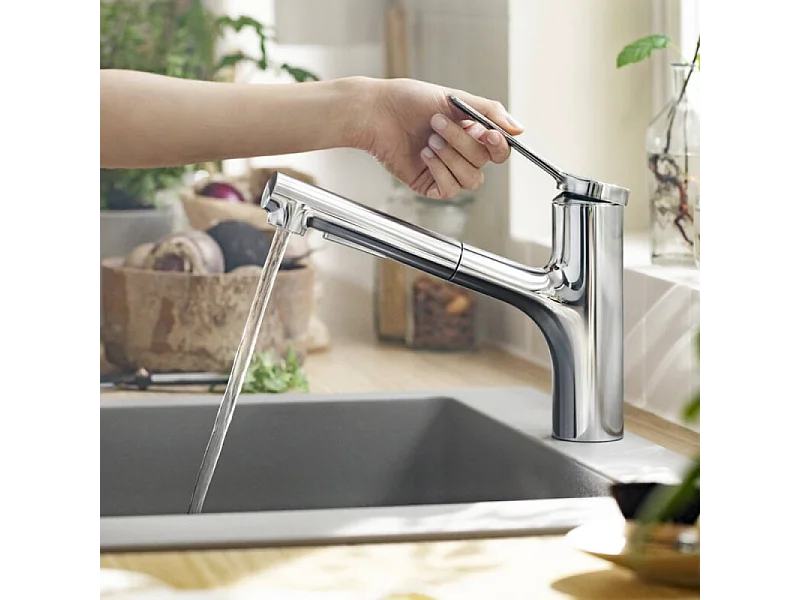 Grifo de cocina con HANSGROHE Zesis M33 150 chorro cromado de 2 chorros