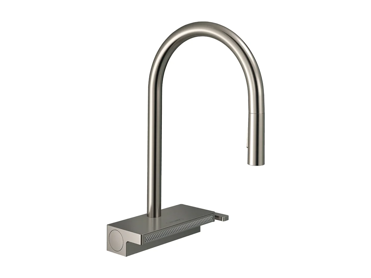 Robinet de cuisine avec douchette HANSGROHE Aquno Select M81 170 3 jets aspect acier inox